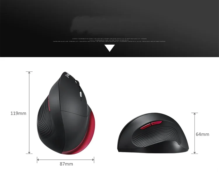 Новое поступление Perixx PERIMICE 718R эргономичная Вертикальная 2 4G USB Беспроводная