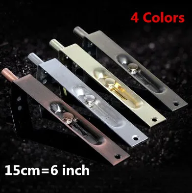 6 дюймов Алюминий Нержавеющая сталь двери защелка слайд болт ворота замок дверь
