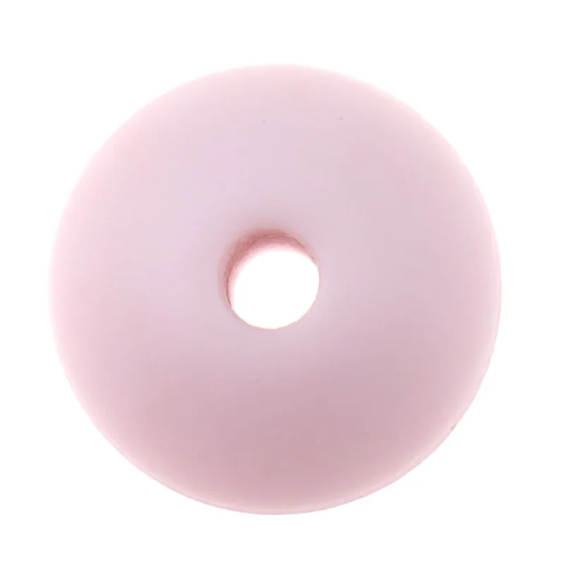 Cuentas de lentejas de silicona para reci&eacute;n nacido, 100 piezas, 12mm x 7mm, mordedor plano, pulseras de dentici&oacute;n, collar, juguetes de grado alimenticio para Baby Shower-5