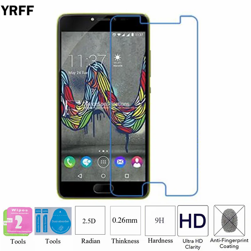 2 шт. 2.5D 0 25 мм 9H закаленное стекло Защита для экрана Защитная пленка Wiko U Feel Fab For