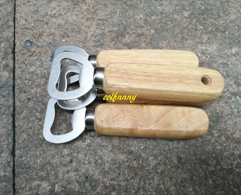 100 шт./лот деревянная ручка из нержавеющей стали с индивидуальной гравировкой