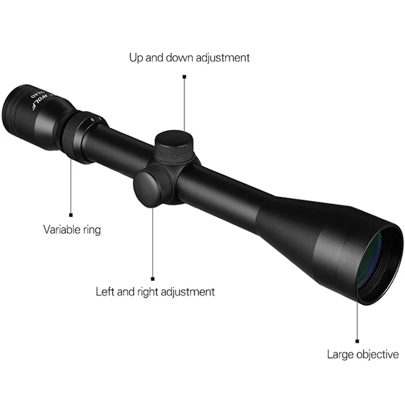 Охотничья пневматическая винтовка Fire Wolf 3 9x40 Mil Dot наружная оптика снайперский