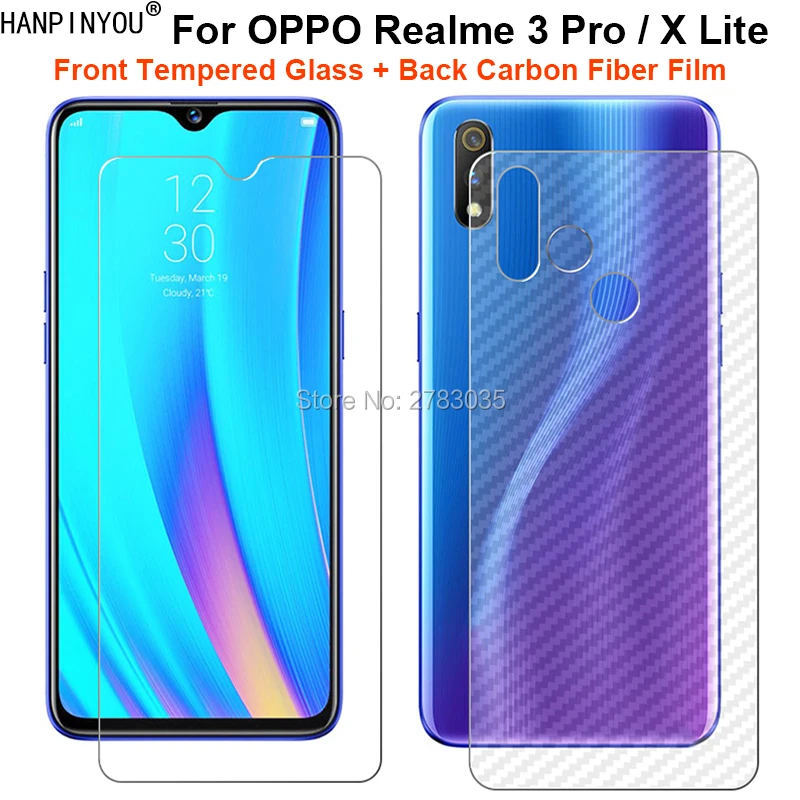 Для OPPO Realme 3 Pro X Lite 1 комплект = мягкая задняя пленка из углеродного волокна +