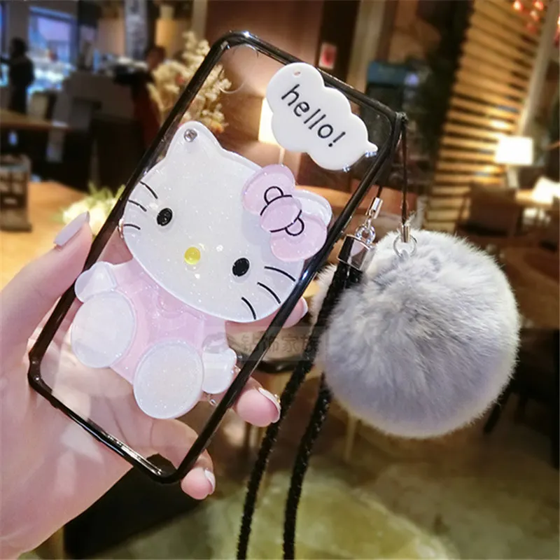 Мягкий чехол для телефона Huawei P20 Lite Plus P10 selfie Mate 10 lite Pro девочек с милым котом