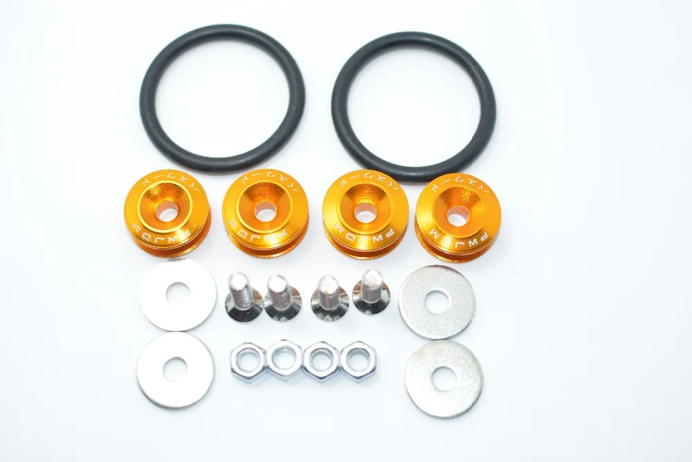 DRP-4 PCS/set Uinversal ALUMINUM QUICK RELEASE FASTENER KIT FOR BUMPER &amp TRUNK HATCH CAR/TRUCK WITH LOGO | Автомобили и