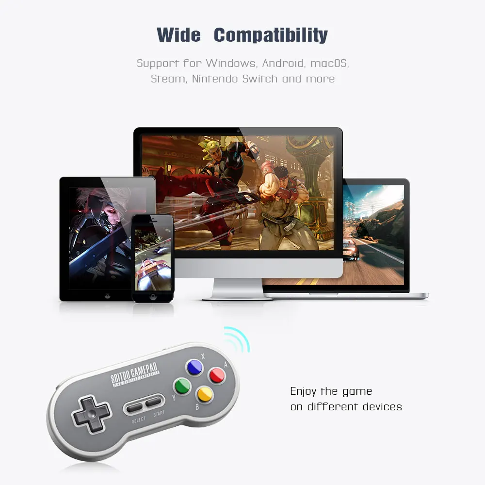 8Bitdo SF30 Wireless Game Controller Classic Joystick Gamepad for Android Smartphone TV Box / Windows macOS PC | Электроника