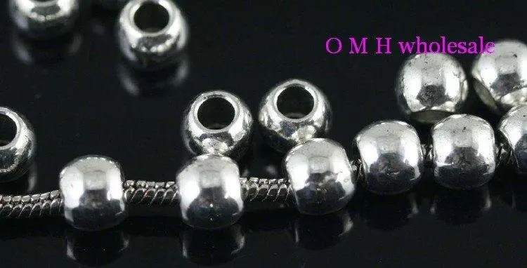 OMH оптовая продажа Бесплатная доставка 10 шт. тибетские серебряные бусины