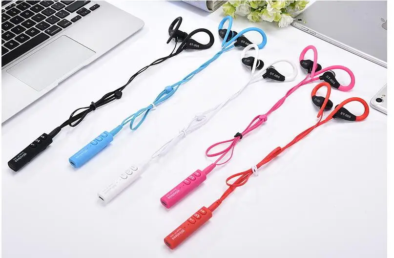 Новые спортивные наушники Bluetooth st-005 стерео гарнитура Ушные крючки вкладыши для