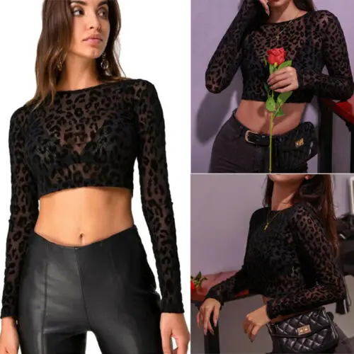 Imcute 2019 New Hot Sale Summer Fashion Womens Clothes Sexy Perspective Hollow out Dot T-shirt Club Street Evening Party Wear | Женская