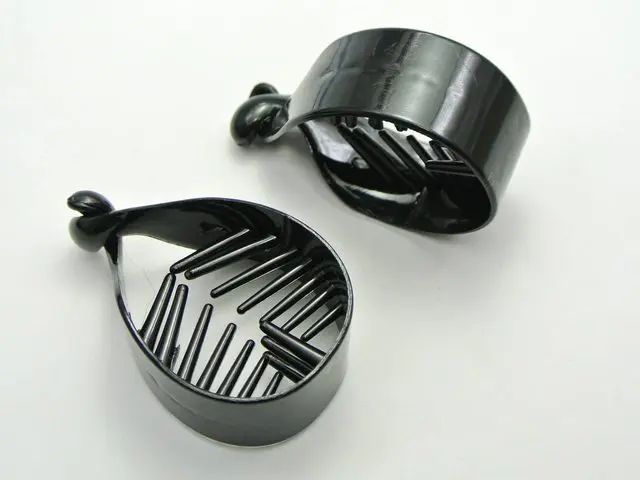 10 черных прозрачных пластиковых заколок в виде банана заколка для волос