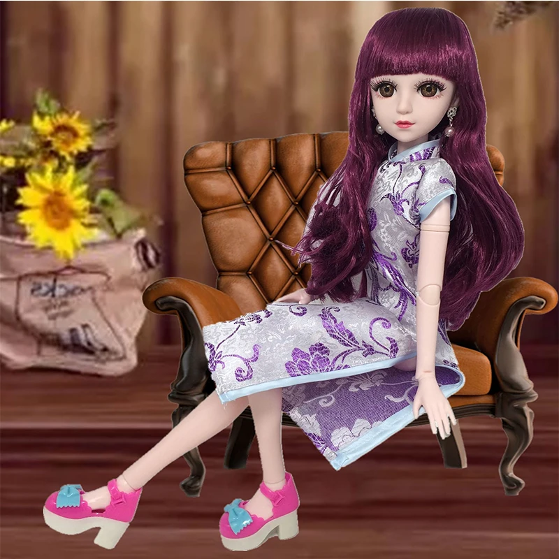 60 см куклы Чонсам в китайском стиле одежда для 1/3 BJD элегантное официальное платье