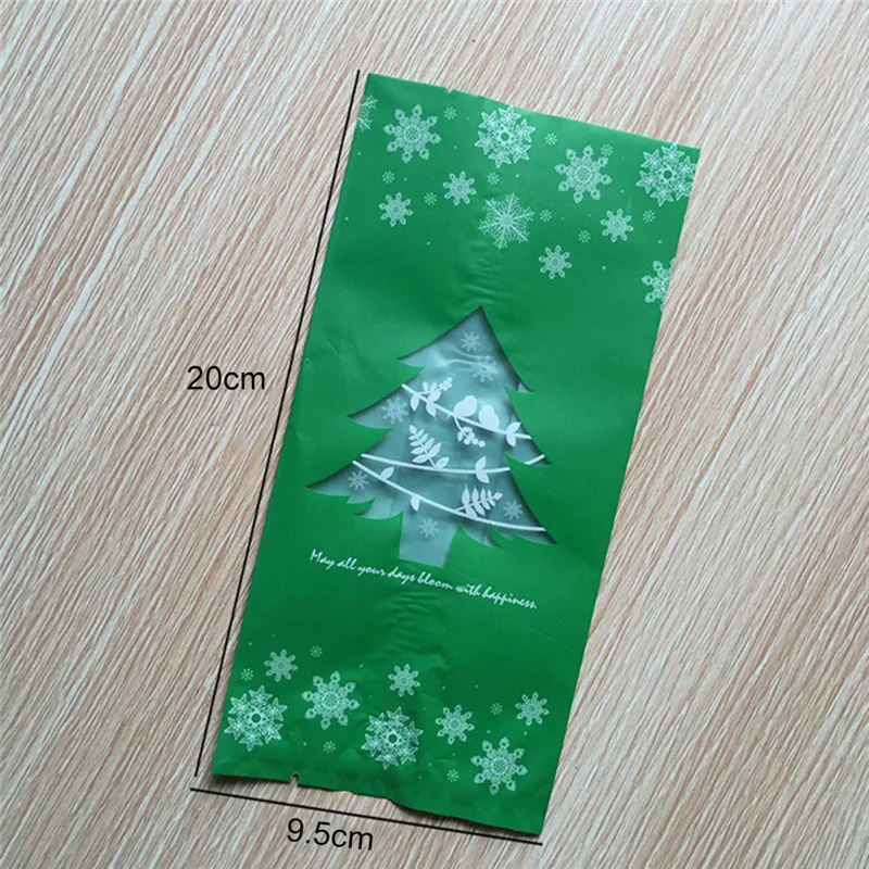 100 шт Рождественская Снежинка из бумаги пакет печенья Упаковочные пакеты для и