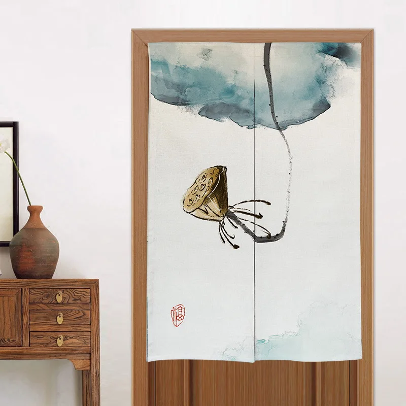 1 piece Style 13 1PCS Ink Painting Chinese Japan Style Door Curtains Decorative Door Curtains Home Decor Kitchen Door Curtains RodPocket HM019#30 - Цвет: 1 piece Style 13