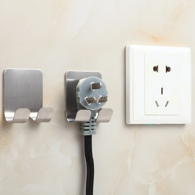Metal Wall Adhesive Sticking Phone Charging Plug Holder Razor Sopport Rack Hook | Мобильные телефоны и аксессуары