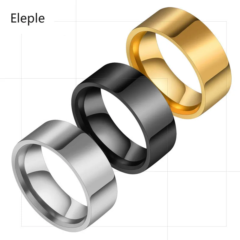 Кольца из титановой нержавеющей стали elepple индивидуальная гравировка в стиле