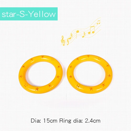 14star Yellow S Ruizhi Детские звуковые гимнастические кольца для детского сада Утренние упражнения на открытом воздухе спортивные игрушки школьные игры Детские игрушки RZ1056 - Цвет: 14star Yellow S