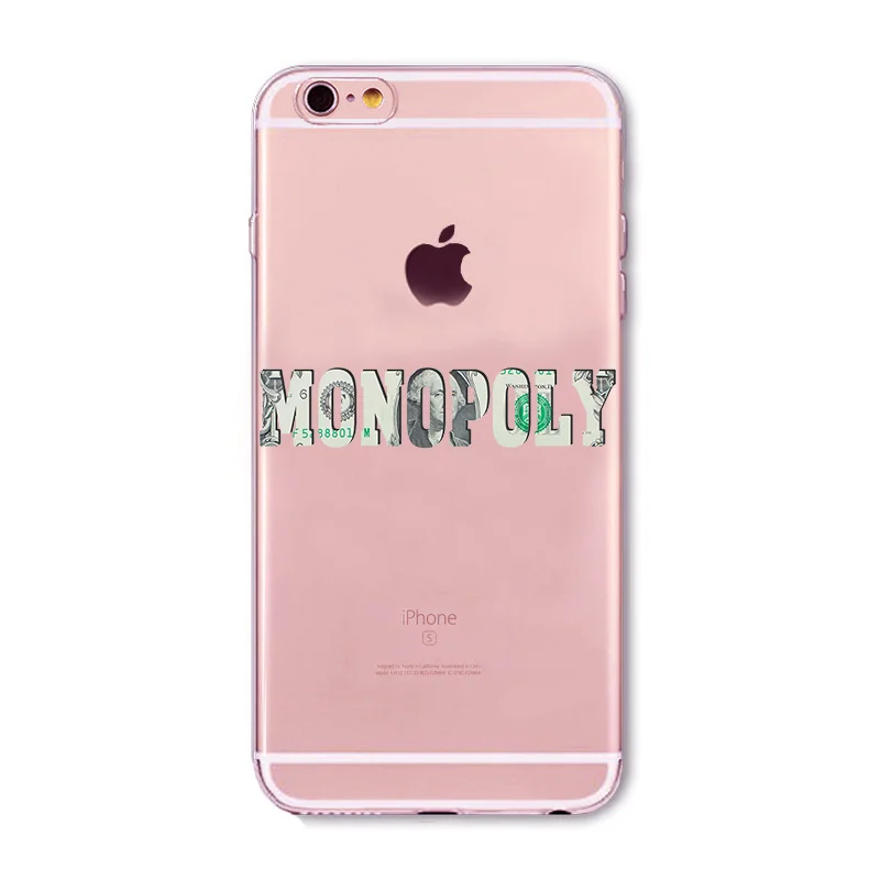 Воин Монополия доллара Mr Mobbin чехол для iPhone X XS Max XR 8 SamsungS7 S8 S9 прозрачный мягкий