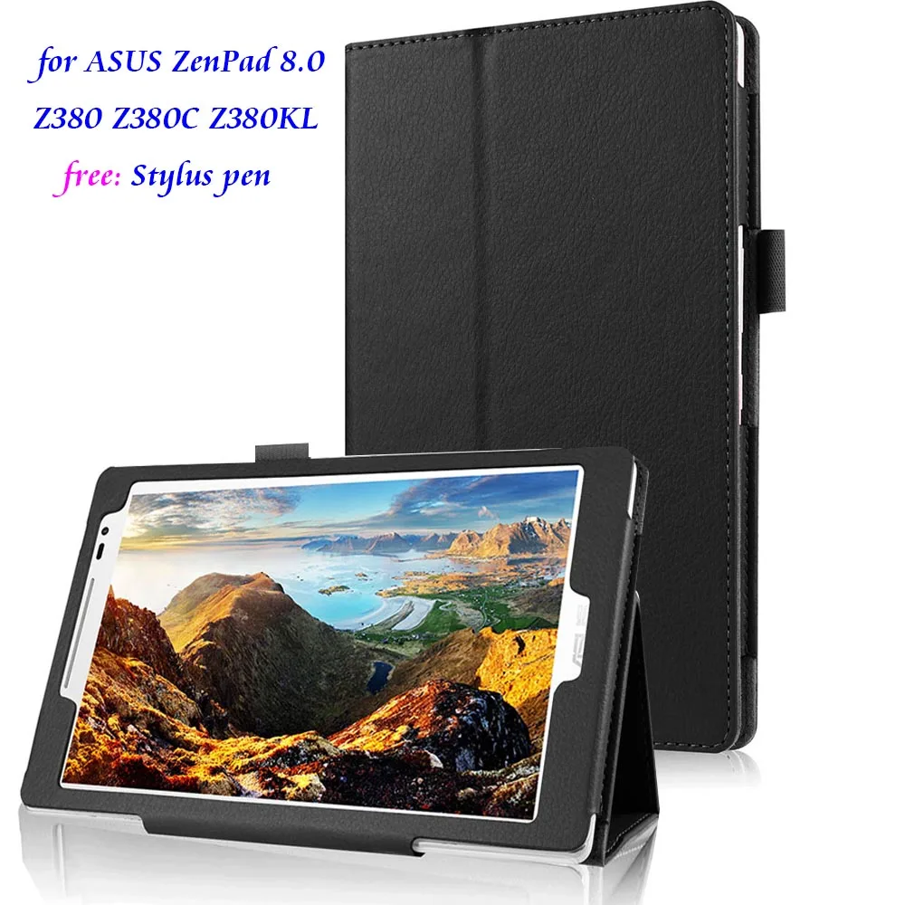 Z380 для ASUS ZenPad 8 0 чехол Роскошный PU кожаный Z380C Z380KL дюймов планшета + стилус|for asus zenpad