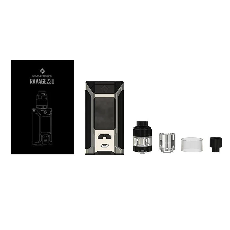 Оригинальный Wismec Sinuous Ravage230 комплект Ravage 230 коробка мод Vape 200 Вт с Gnome Evo атомайзер 2