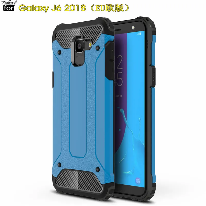 Чехол Wolfsay для Samsung Galaxy J6 2018 J600g гибридный прочный из ТПУ и ПК чехол ЕС Fundas|Бамперы| |