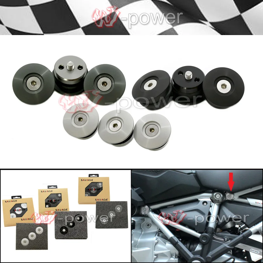 ЧПУ 24 мм набор крышек рамы для BMW R1200GS LC Adventure 2014 |frame plugs|bmw r 1200bmw 1200 gs |