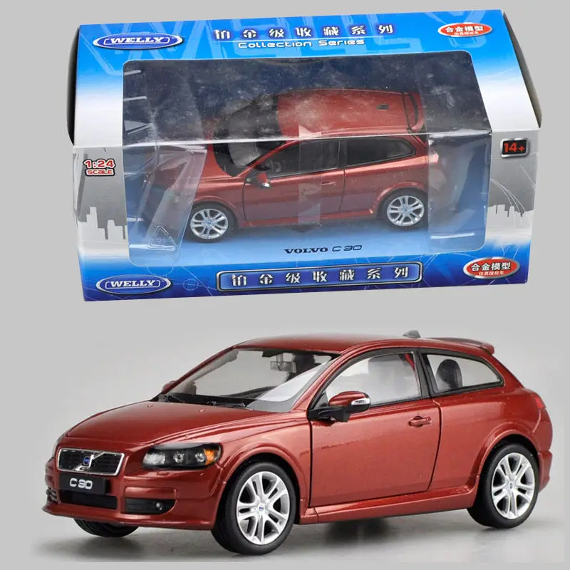 WELLY 1/24 масштаб VOLVO C30 литая под давлением металлическая модель автомобиля игрушка для коллекции, подарков, детей, украшения