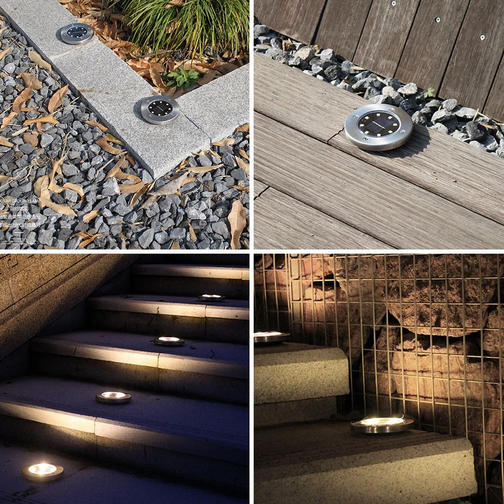 4 шт./компл. Солнечная наземная светильник садовый наружного Украшения Сада