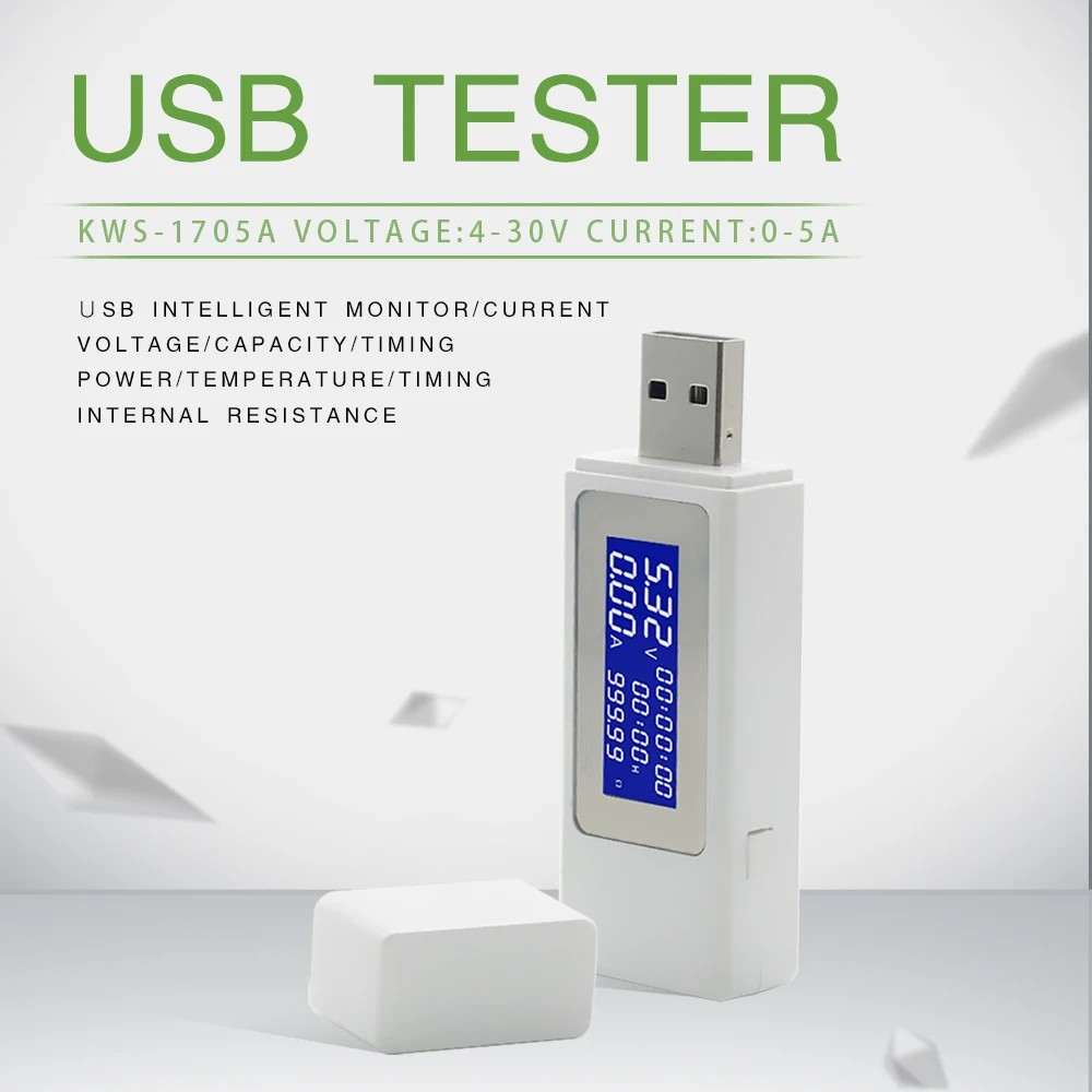 9 в 1 USB тестер постоянного тока 4 30 измеритель напряжения таймер Амперметр