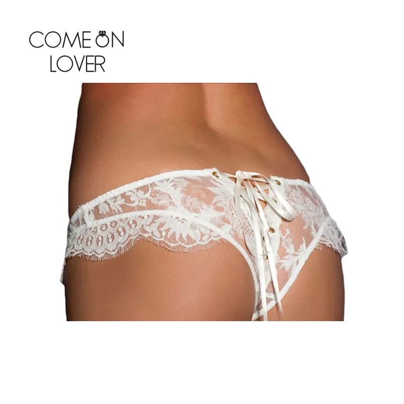 Comeonlover женские сексуальные кружевные трусики белые цветочные с низкой талией