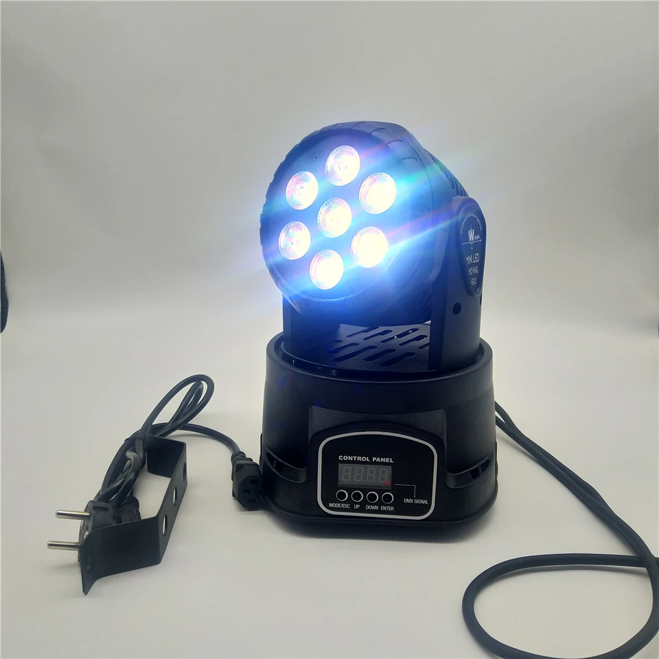 7x12 Вт LED Moving Head Light DMX512 управление RGBW 4в1 диско цвет DJ Вечеринка представление бар