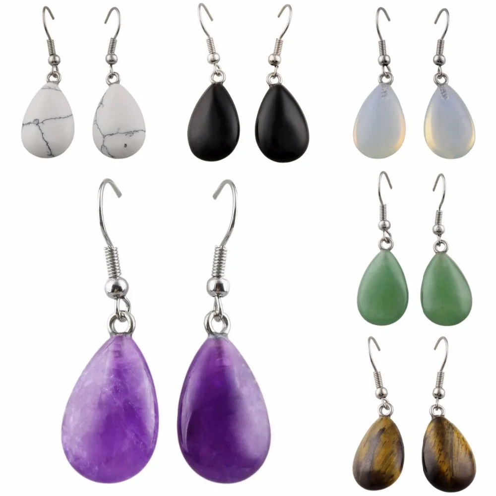 

TUMBEELLUWA Women's Teardrop Bead Hook Drop Dangle Earrings Jewelry