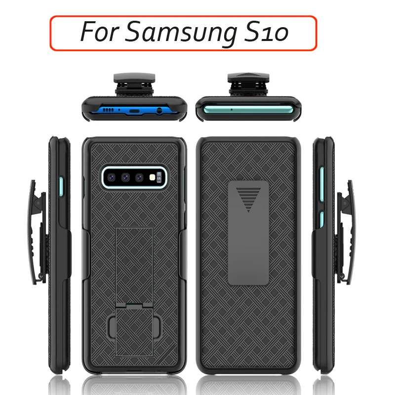 Противоударный защитный чехол для samsung Galaxy Note9 Note 10+ S9 S10 Plus S10 5G Note8 j7 с подставкой, жесткий чехол с зажимом