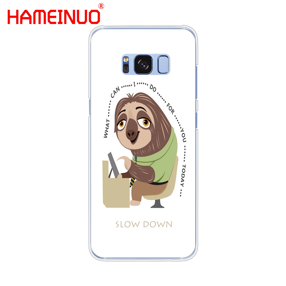 HAMEINUO с кофеином животное Ленивец чехол для сотового телефона для samsung Galaxy S9 S7 edge PLUS S8 S6 S5 S4 S3 мини - Цвет: 40159