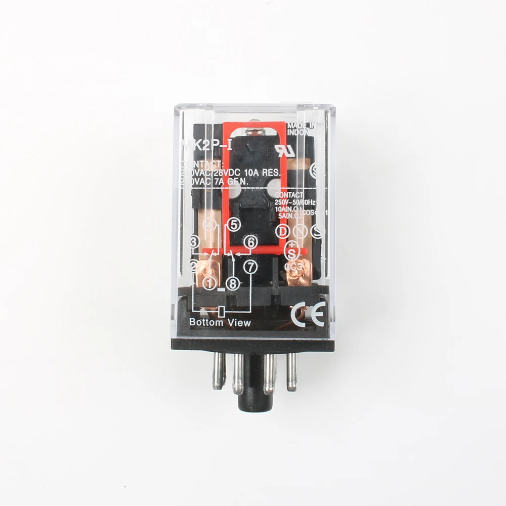 MK2P MK-2P ONE Новое штепсельное реле 8PIN 2P подходит для катушки DC 12 /DC 24V с цоколем |