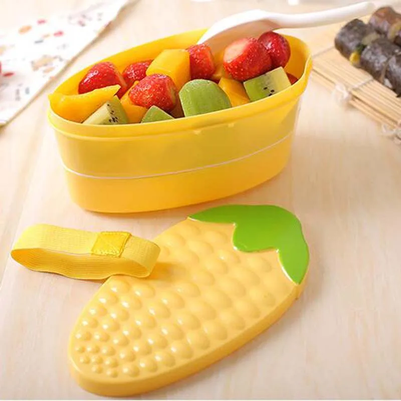 Мультфильм Кукуруза две ячейки Ланч бокс s японский бенто для школы детей