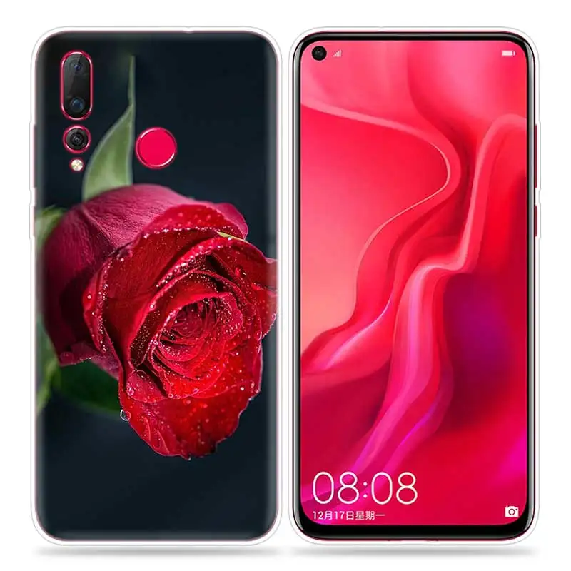 03 Мягкий чехол из ТПУ с принтом красной розы для huawei Honor 10i 8S 8A 8C 8X10 9 Y9 Y7 Y6 Y5 Play Lite силиконовый чехол Fundas - Цвет: 03