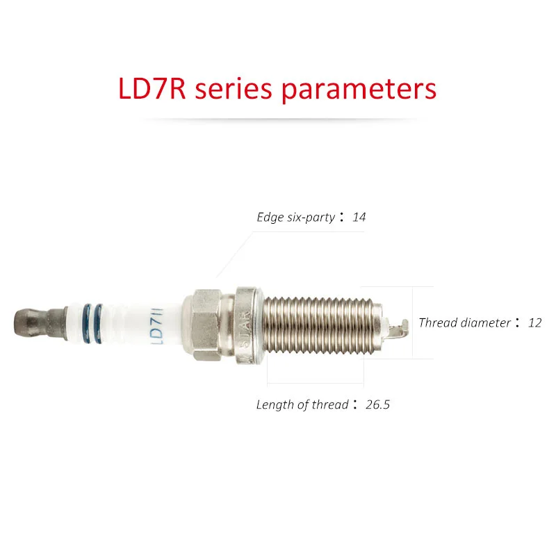 Фото Китайские оригинальные иридиевые Платиновые Свечи зажигания LD7RTIP 4-6 шт./лот №2