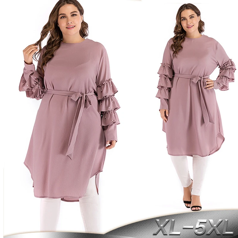 Размера плюс 5XL арабский Исламской мусульманское мусульманских женщин модная