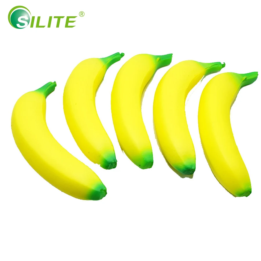 Silite 18 см Давление ослабитель ПУ Банан мяч рукоятка анти-стресс игрушки Фитнес рук