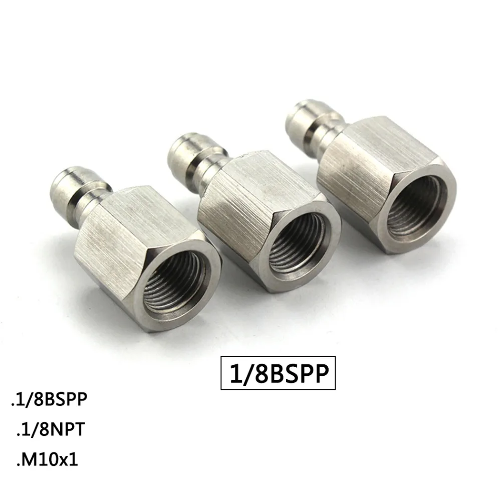 PCP ВВС Пейнтбольного ружья Quick гнездовой разъем 1/8BSPP 1/8NPT M10x1 Нержавеющая сталь