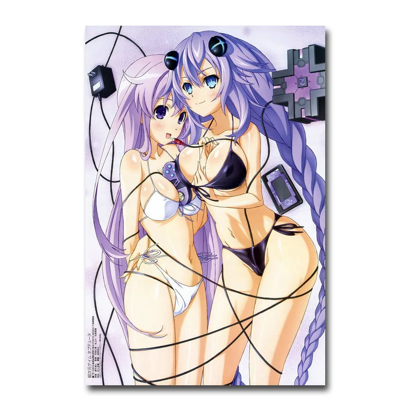 Художественный шелк или холст печать Нептун Hyperdimension Neptunia плакат 13x20 24x36 дюймов для украшение комнаты-001 - Цвет: Picture 3