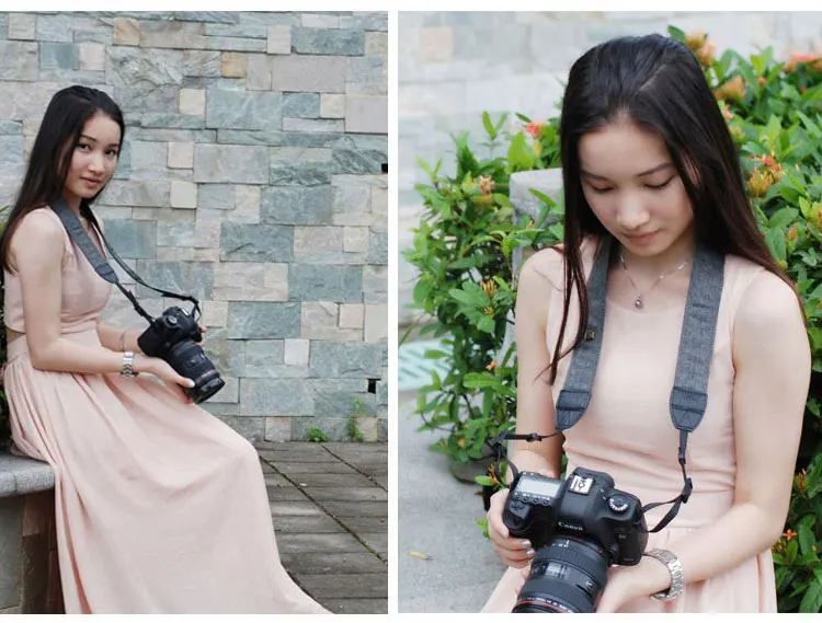 Винтажный ремешок из натуральной кожи и хлопка для камеры Леопардовый серии SLR DSLR