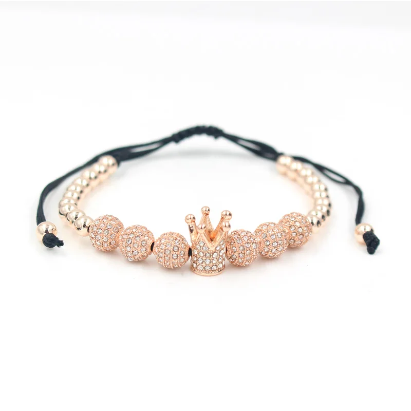 Модные циркониевые мужские браслеты NADEEM ювелирные изделия фианитовая корона с