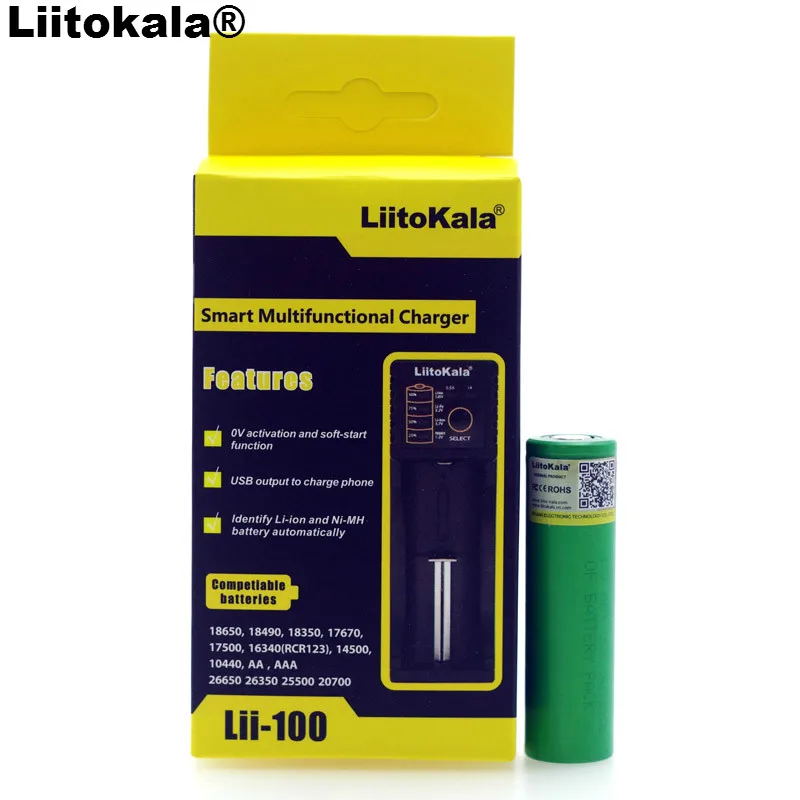 Зарядное устройство Liitokala lii-100 1 2 в 3 7 26650 для аккумуляторов электронных сигарет