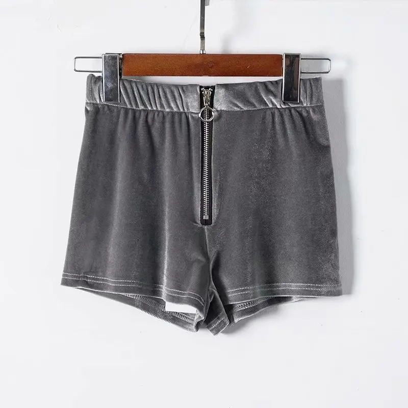 Бархатные шорты летние сексуальные женские в стиле ретро повседневные