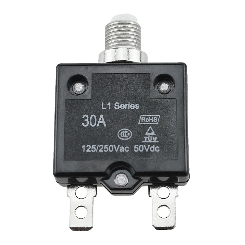 5A/10A/15A/20A/30AMP Кнопка сброса тепловой цепи панель выключателей крепление