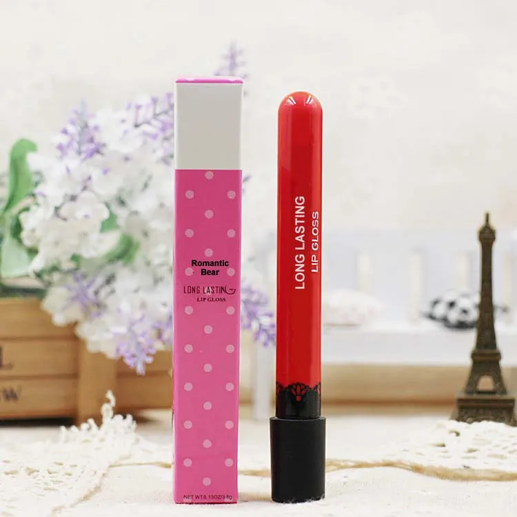 

Waterproof Romantic Bear Long lasting NA NI Matte Lip Gloss Cosmetics Moisturizer Liquid lipsticks 38 colors DHL Free 240pcs/lot