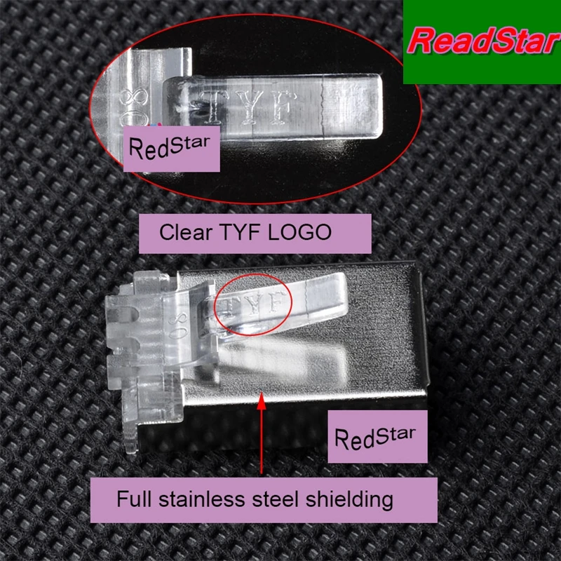 [ReadStar] экранированный разъем 100 шт./лот TYF CAT5e RJ45 (8P8C) сетевой штекер типа 5 |