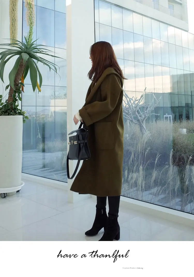 2016 с длинным рукавом женские шерстяные пальто новое платье в Корейском стиле