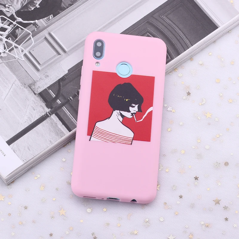 

For Huawei Honor Mate 10 20 Nova P20 P30 P Smart Comics Book Girl Cartoon Candy Silicone Phone Case Cover Capa Fundas